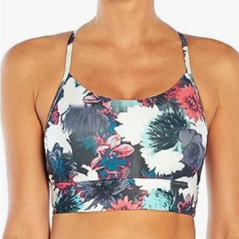 🌸 Marika Heron Floral Sports Bra – Size M 🌸